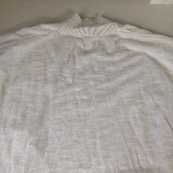 GAP Women’s Open Front Cardigan Snowflake Milk Split Hem Tag Size Medium - Picture 12 of 16